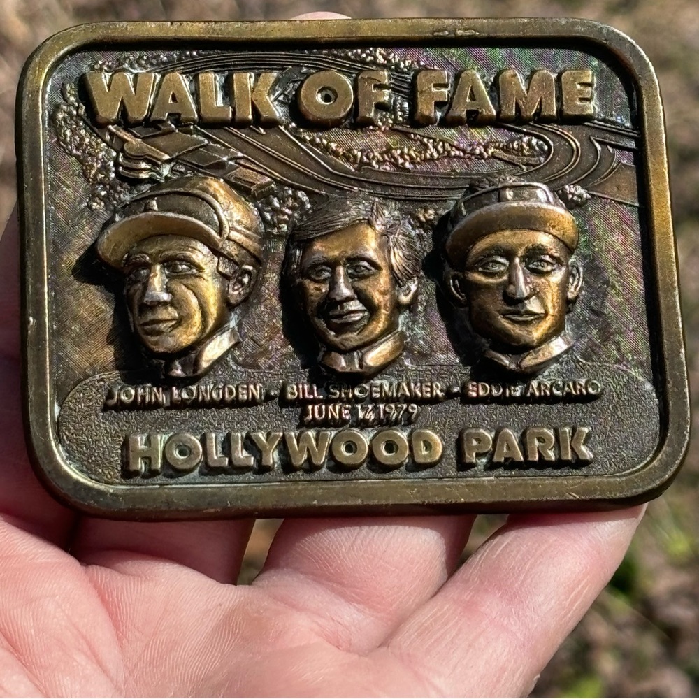 Vintage 1979 Walk of Fame Hollywood Park Belt Buckle!